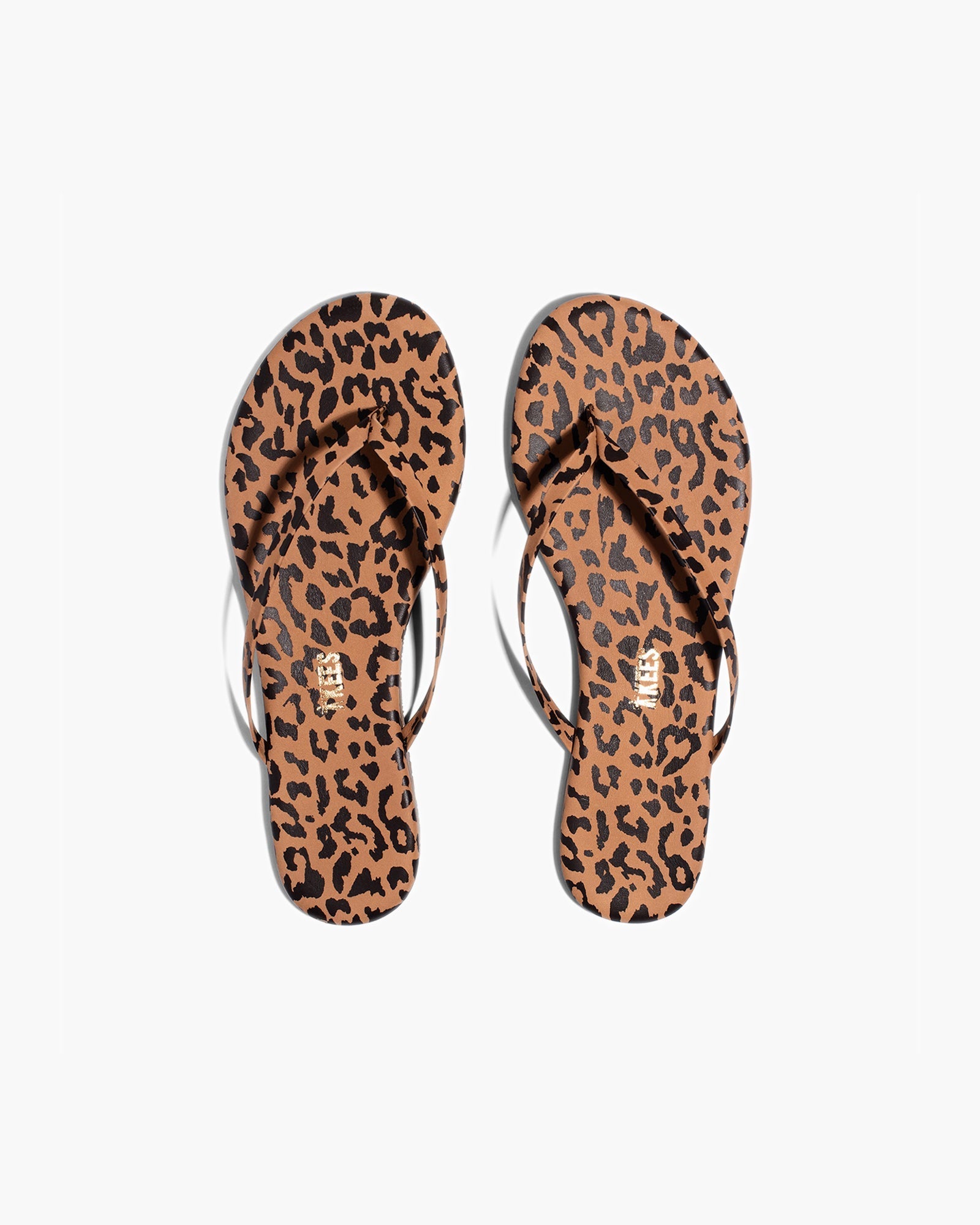 TKEES Lily Animal Women's Flip Flops Leopard | UYX684903