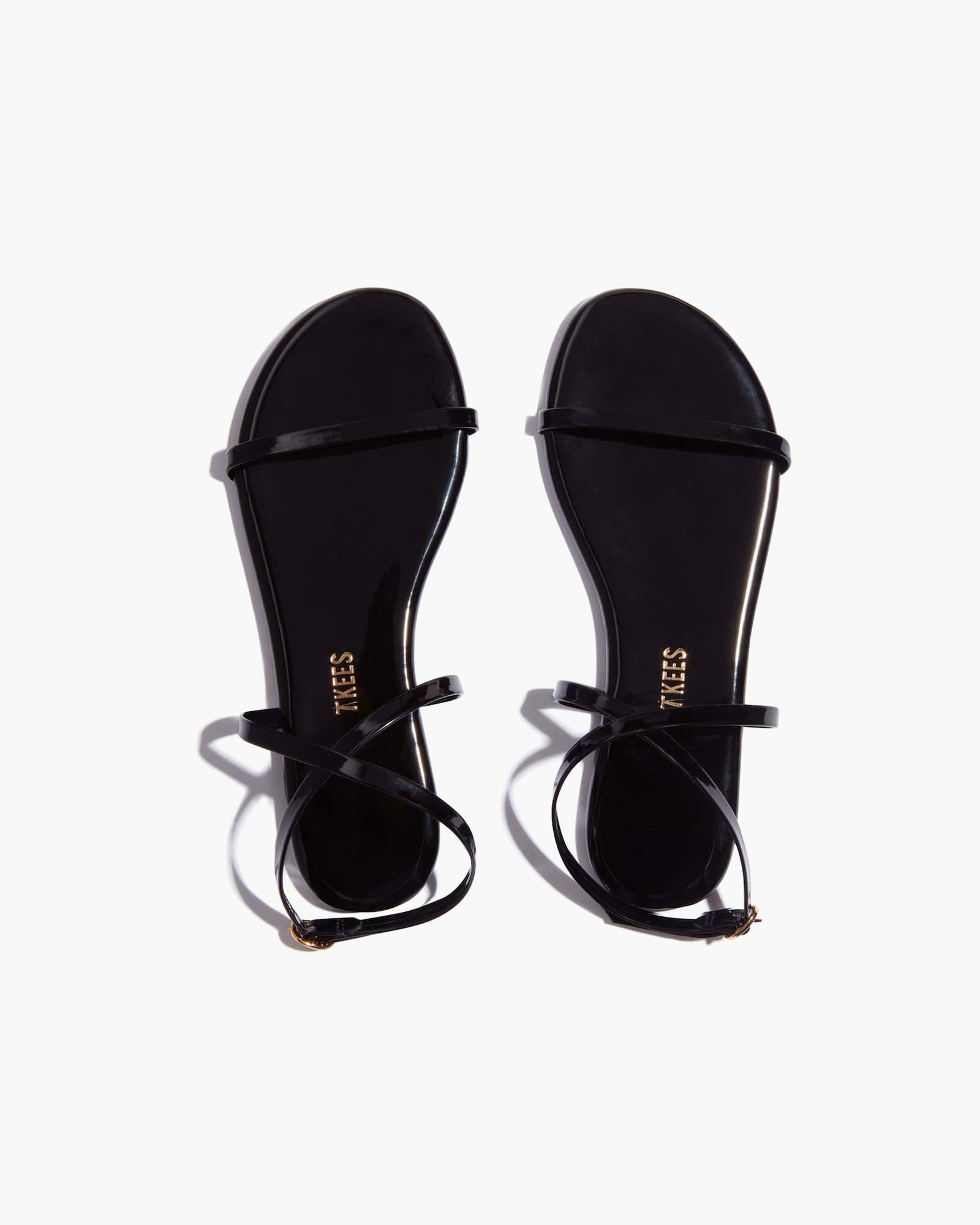 TKEES MJ Glosses Women's Sandals Black | NDS067124